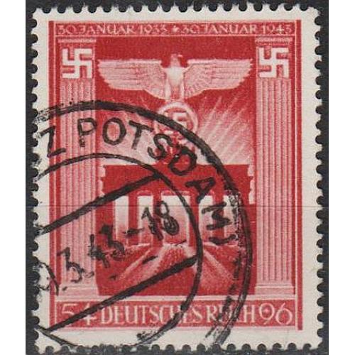 1943 - Рейх - 10 років правління Гітлера Mi.829 _гаш _3,0 €