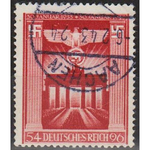 1943 - Рейх - 10 років правління Гітлера Mi.829 _гаш _3,0 €