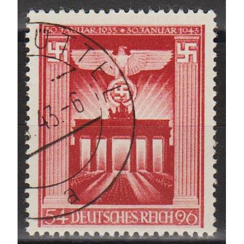 1943 - Рейх - 10 років правління Гітлера Mi.829 _гаш _3,0 €