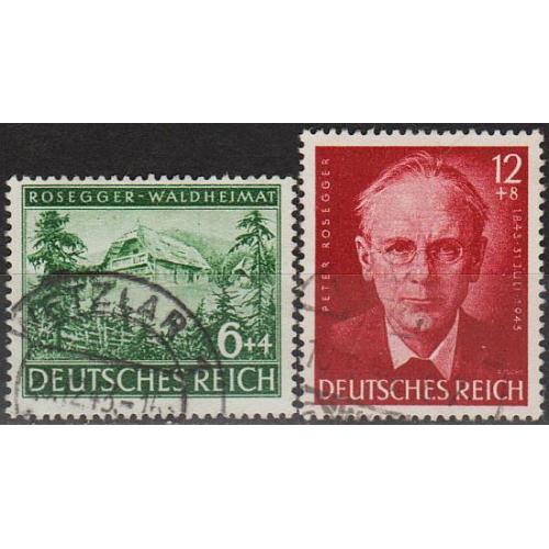 1943 - Рейх - 100 років Розеггера Mi.855-56 _2,40 €