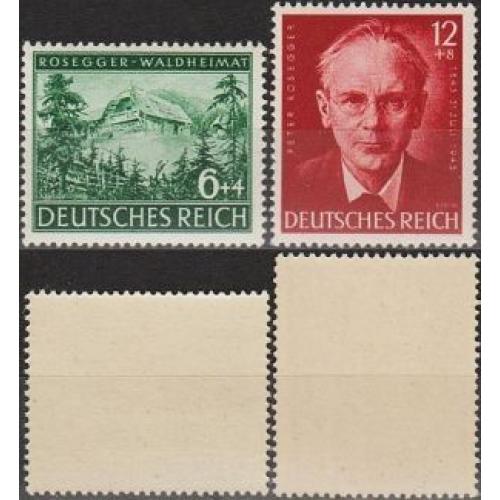 1943 - Рейх - 100 років Розеггера Mi.855-56 _2,40 € **