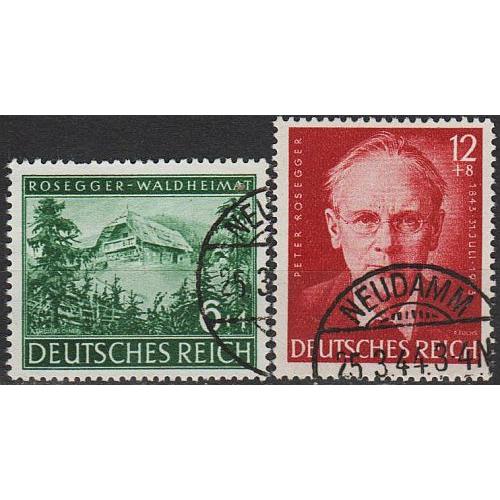 1943 - Рейх - 100 років Розеггера Mi.855-56 _2,40 €