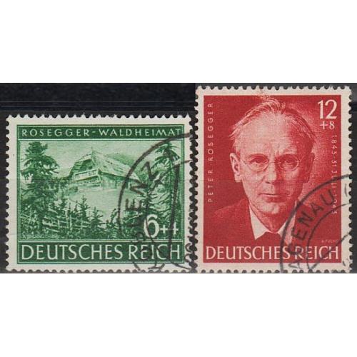1943 - Рейх - 100 років Розеггера Mi.855-56 _2,40 €