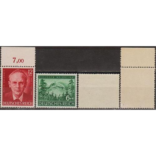 1943 - Рейх - 100 років Розеггера Mi.855-56 **/*