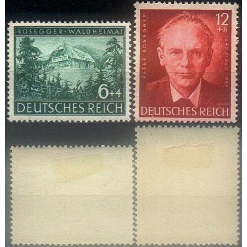 1943 - Рейх - 100 років Розеггера Mi.855-56 *