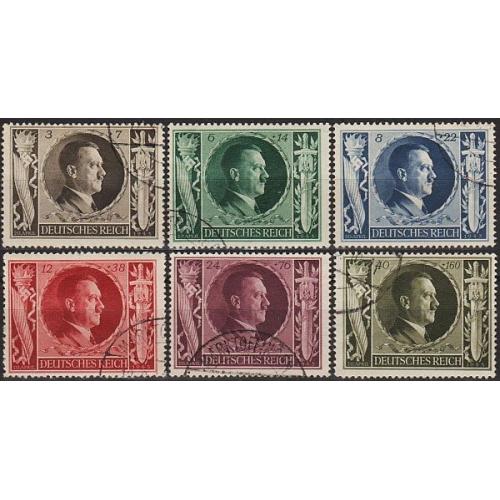 1943 - Рейх - 54 роки Гітлеру Mi 844-49 _17,0 € _гаш