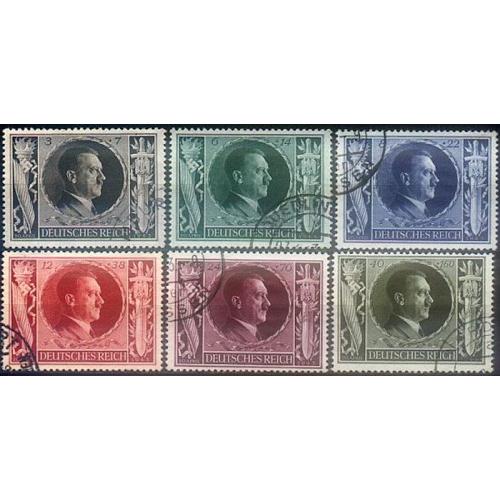 1943 - Рейх - 54 роки Гітлеру Mi 844-49 _17,0 € _гаш