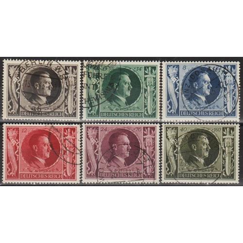 1943 - Рейх - 54 роки Гітлеру Mi 844-49 _17,0 € - гаш