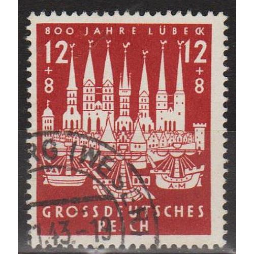 1943 - Рейх - 800 років Любека Mi.862 _гаш