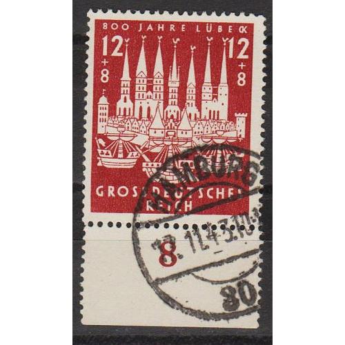 1943 - Рейх - 800 років Любека Mi.862  _поля