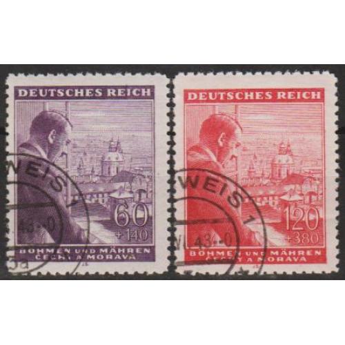 1943 - Рейх - Богемія - 54 роки Гітлера Mi.126-27 _гаш