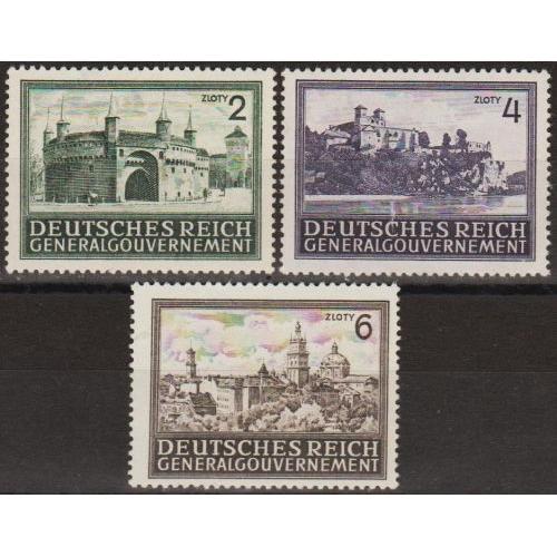 1943 - Рейх - GG - Архітектура - Львів Краків Mi.113-15 (*)