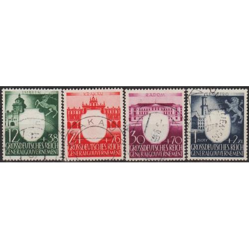 1943 - Рейх - GG - Архітектура Mi.105-109 _4,80 € _гаш