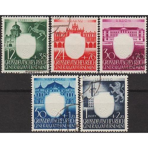 1943 - Рейх - GG - Архітектура Mi.105-109  _6,0 € 
