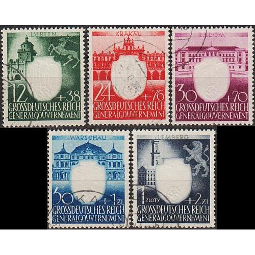 1943 - Рейх - GG - Архітектура Mi.105-109  _6,0 € 