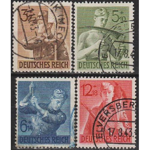 1943 - Рейх - Трудова служба Mi.850-53 _4,50 € _гаш