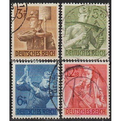 1943 - Рейх - Трудова служба Mi.850-53 _гаш _4,50 €