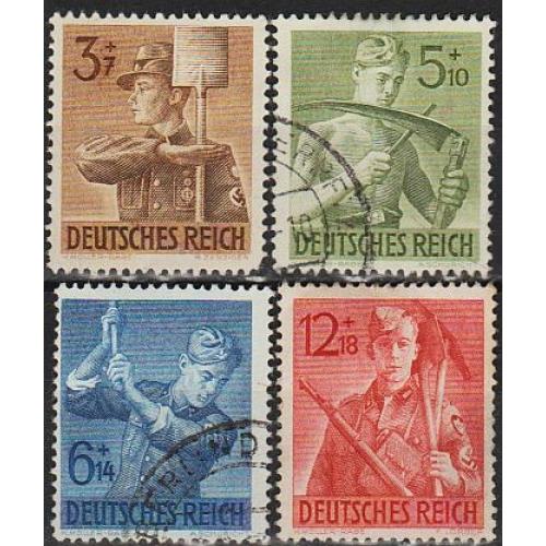 1943 - Рейх - Трудова служба Mi.850-53 _гаш _4,50 €