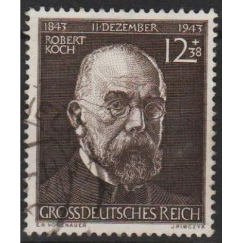 1944 - Рейх - 100 років Коха Mi.864  _1,50 € _гаш