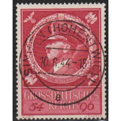 1944 - Рейх - 55 років Гітлера Mi.887 _4,0 € _гаш