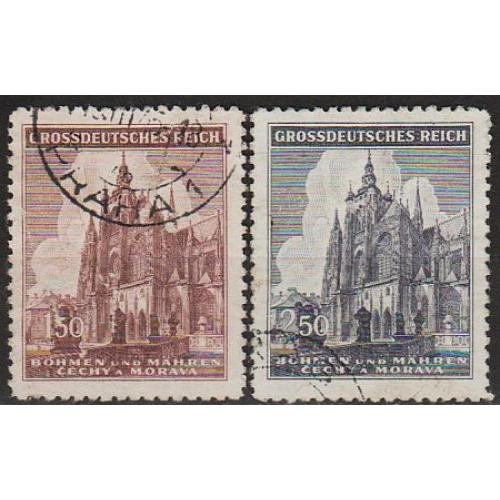 1944 - Рейх - Богемія - 600 років Собора Св.Віта Mi.140-41 _2,50 €