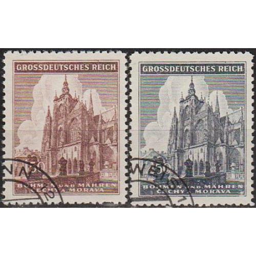 1944 - Рейх - Богемія - 600 років Собора Св.Віта Mi.140-41 _2,50 €