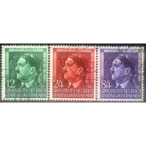 1944 - Рейх - GG - 55 років Гітлера Mi.117-19 _гаш