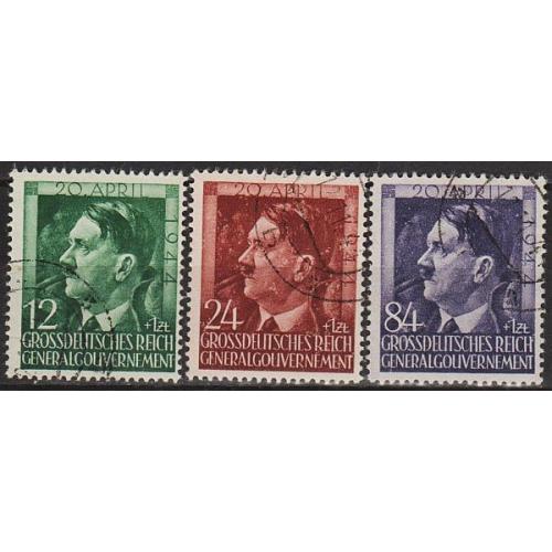 1944 - Рейх - GG - 55 років Гітлера Mi.117-19 _гаш