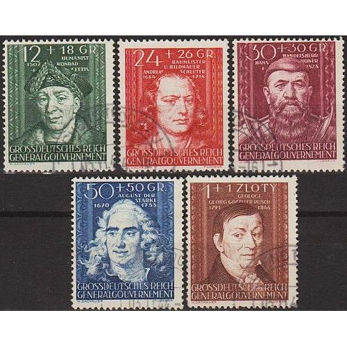 1944 - Рейх - GG - Діячі культури Mi.120-24 _10,0 €