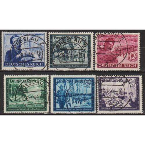 1944 - Рейх - Пошта Німеччини Mi.888-93 _гаш