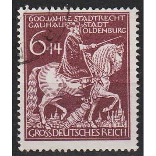 1945 - Рейх - 600 років Ольденбургу Mi.907 _1.60 Євро _гаш