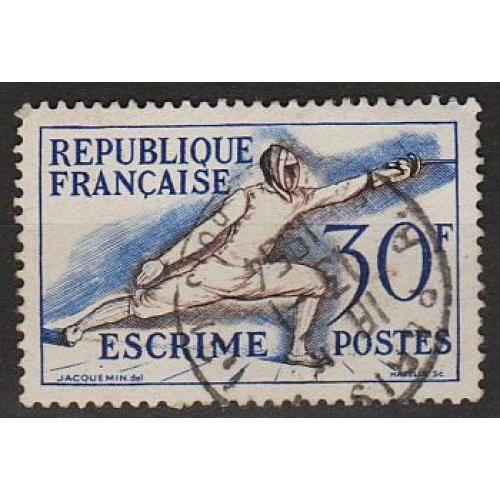 1953 - Франція - Спорт - Фехтування 30 Mi.980 _гаш