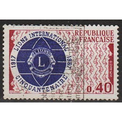 1967 - Франція - 50 років клубу левів Mi.1601 _гаш