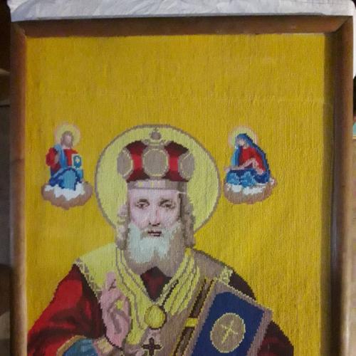 Вышивка. Икона "Святой Николай"
