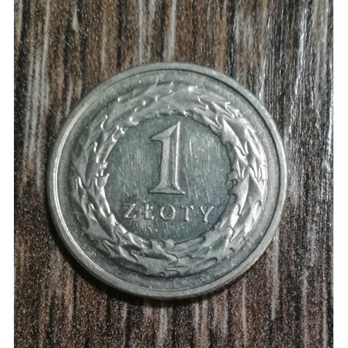 1 злотий 2017 Польща.