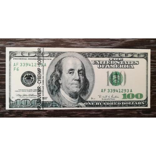 100 доларів календарик 1999, рос. мова. Сувенір