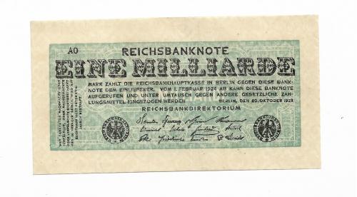 1000000000 млрд марок 1923 Германия