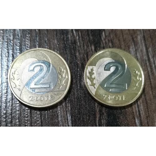 2 злоті 2025 Польща. Ціна за 1шт.