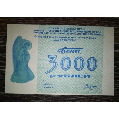 3000 рублей для переселенцев и беженцев Надежда Северный Кавказ Ставрополье