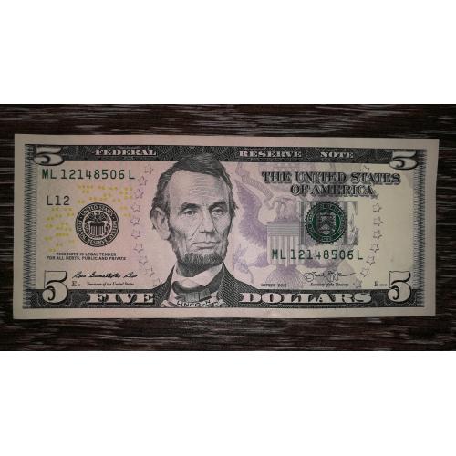 5 доларів США 2013 Каліфорнія, Сан-Франциско