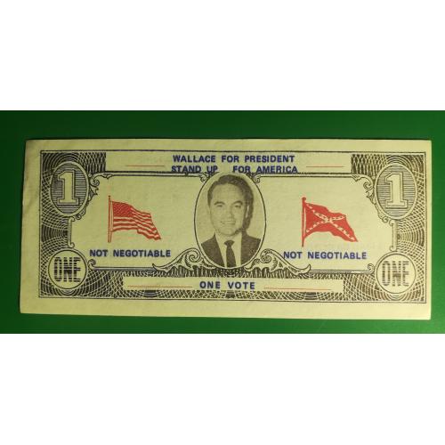 Банкнота-календарь старый. 1 голос выборы США 1971