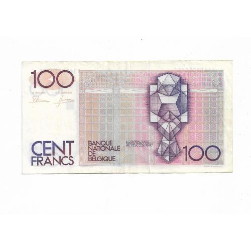 Бельгия 100 франков 1982 - 1994 Dasin &amp; Godeaux нечастая подпись