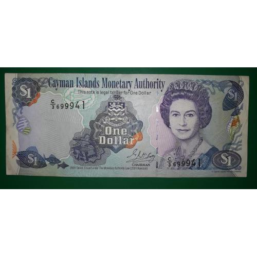 CAYMAN ISLANDS Каймани 1 долар 2001 2-й випуск с\3 № ...999...