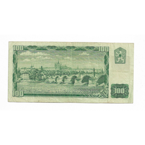 Чехия 100 крон 1993. С маркой, серия G