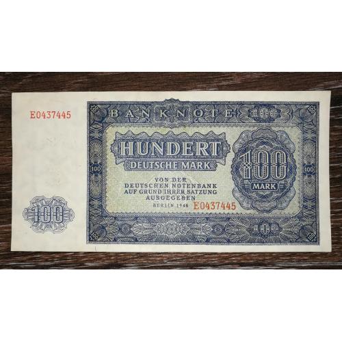 DDR НДР ГДР 100 німецьких марок DM 1948. Зклеєна