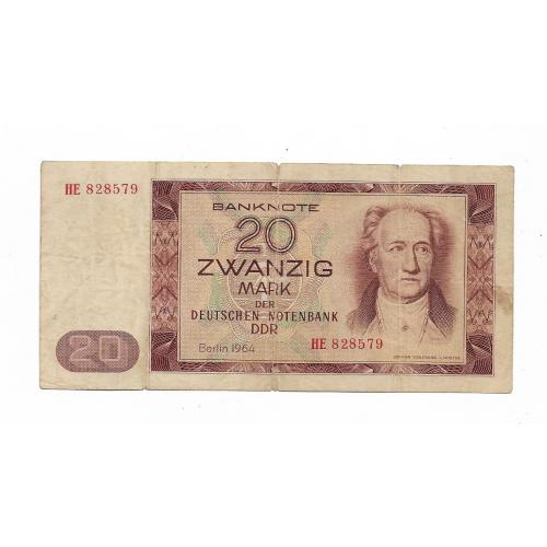 ГДР 20 марок 1964 Гёте