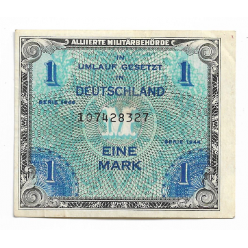 Германия 1 марка 1944 зона оккупация США (с потайным знаком). Forbs