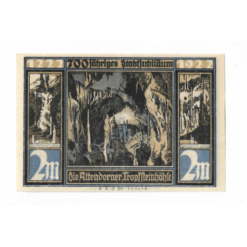 Германия 2 марки 1922 с водяними знаками Attendorn Северн. Рейн-Вестфалия