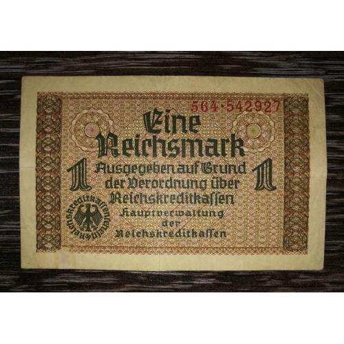 GERMANY Німеччина 1 окупаційна рейхсмарка 1940 1945 безз конгреву, 2-й випуск