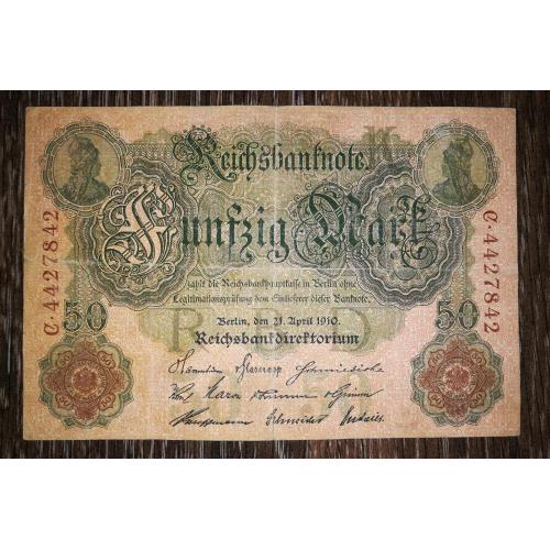 GERMANY Німеччина 50 марок 1910 літера К